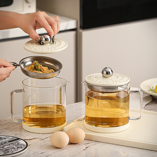 油容器 漫时光油壶厨房家用油罐食品级猪油滤油壶带过滤网大容量装