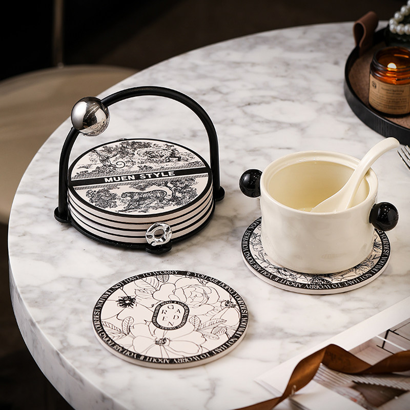 法式高级氛围感 陶瓷隔热吸水垫