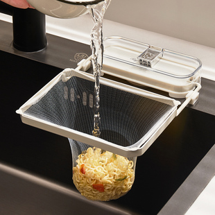 吸盘厨房水槽过滤网一次性沥水架洗碗水池垃圾残渣剩菜网兜防堵塞