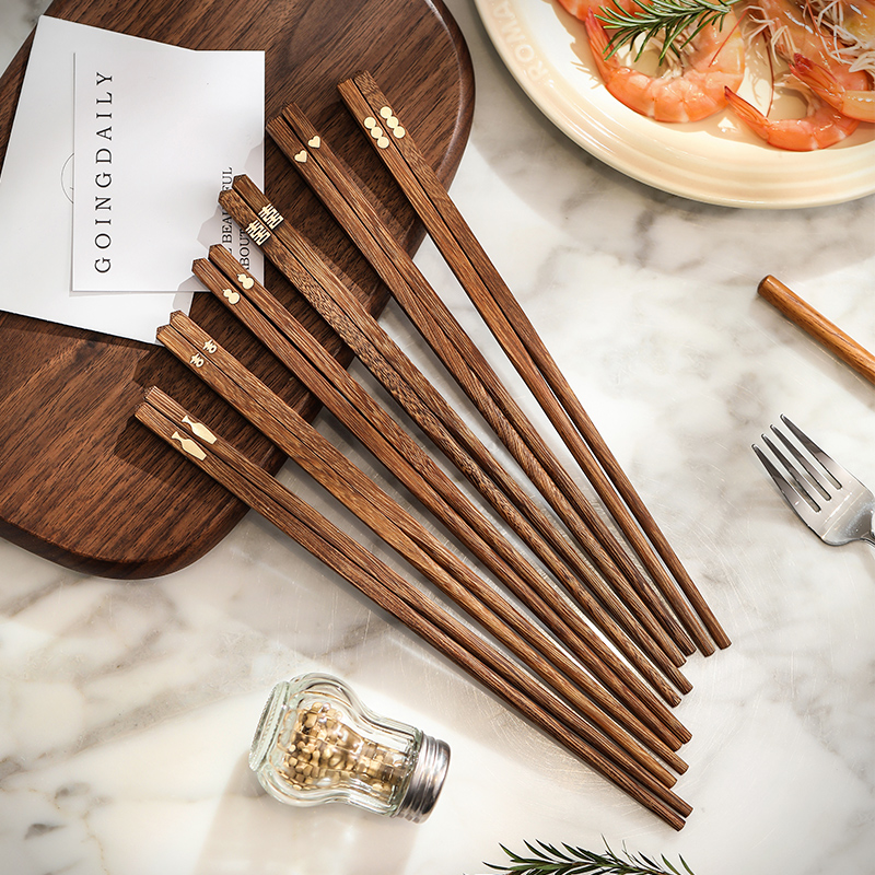 漫时光中式鸡翅木筷单人装抗菌防霉食品级筷子家庭专人专用高级感