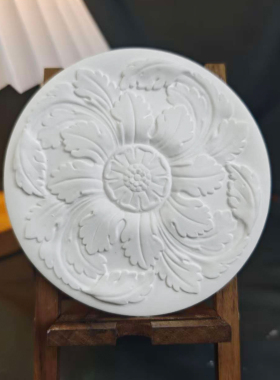 雕花杯垫首饰托盘高级感香薰石膏摆件桌面酒柜居家装饰创意礼物