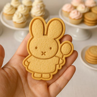 米菲兔饼干模具可爱小兔子立体卡通兔3d立体翻糖按压式烘焙工磨具