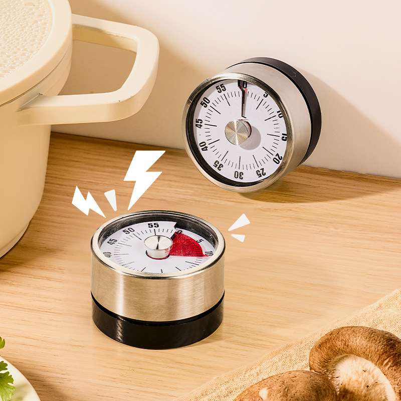 不锈钢磁吸机械计时器｜烘焙做饭