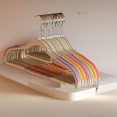 彩虹衣架无痕防滑家用湿两用衣撑子阳台挂衣加厚肩角晾晒衣挂架子