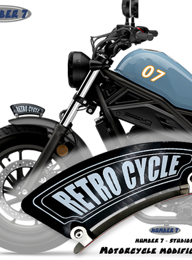 适用于本田CM300 CM500 CL300 CL500改装复古挡泥板风刀装饰牌板