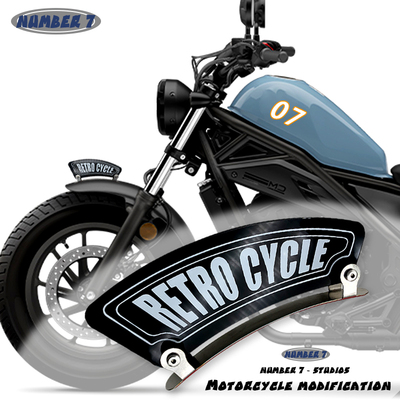 适用于本田CM300 CM500 CL300 CL500改装复古挡泥板风刀装饰牌板