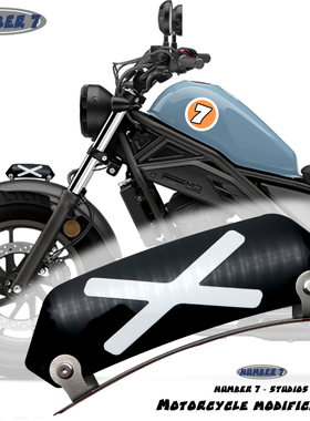 适用于本田CM300 CL300 CB300R CB650R改装个性挡泥板风刀装饰牌