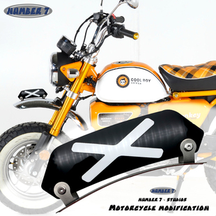 适用于本田DAX 斯托纳SS150 猿猴 曼肯灵明改装挡泥板风刀装饰牌