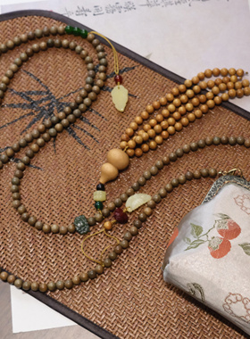 新中式国风复古檀木项链葫芦流苏民族风轻奢百搭包包斜挎链