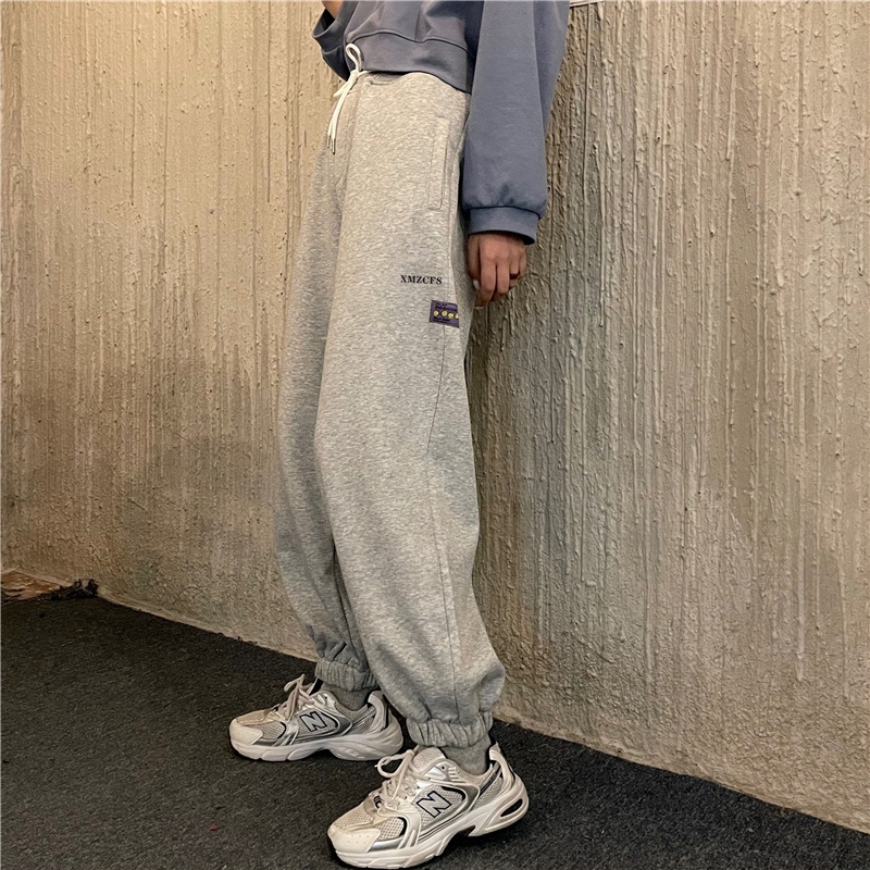 Real price new style loose pants, high street sports pants, women's spring and Autumn