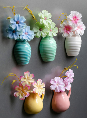 大号陶瓷花瓶冰箱贴磁贴插花装饰