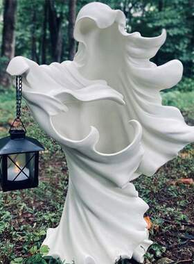 跨境 幽灵树脂灯地狱使者万 圣节装饰树脂工艺品摆件氛围装扮