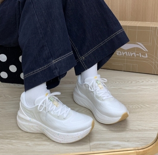 李宁LiNing悠然v2女款跑步鞋夏季轻便透气减震回弹运动鞋
