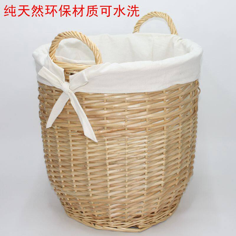 新品真藤编柳编脏衣篮脏衣服收纳筐卧室脏衣篓脏衣桶火锅店洗衣篮