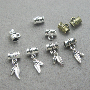 藤饰耳环戒指套管鸡血藤饰品配件材料毛衣链三通挂件竹叶竹节饰品