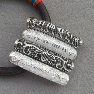 鸡血藤木质手镯白铜弯管配饰金刚藤镯子手工DIY配件药藤加工材料