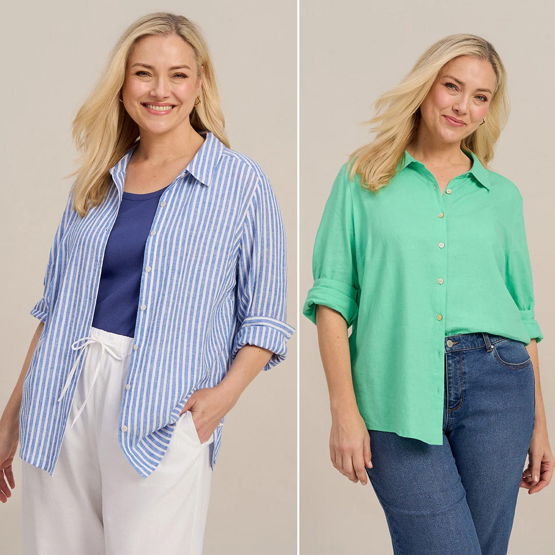 欧美亚麻中长款宽松显瘦纯色条纹棉麻衬衫 外贸原单女装大码夏秋,女装/女士精品,衬衫,淘宝优惠券,粉丝福利购,淘宝优惠卷