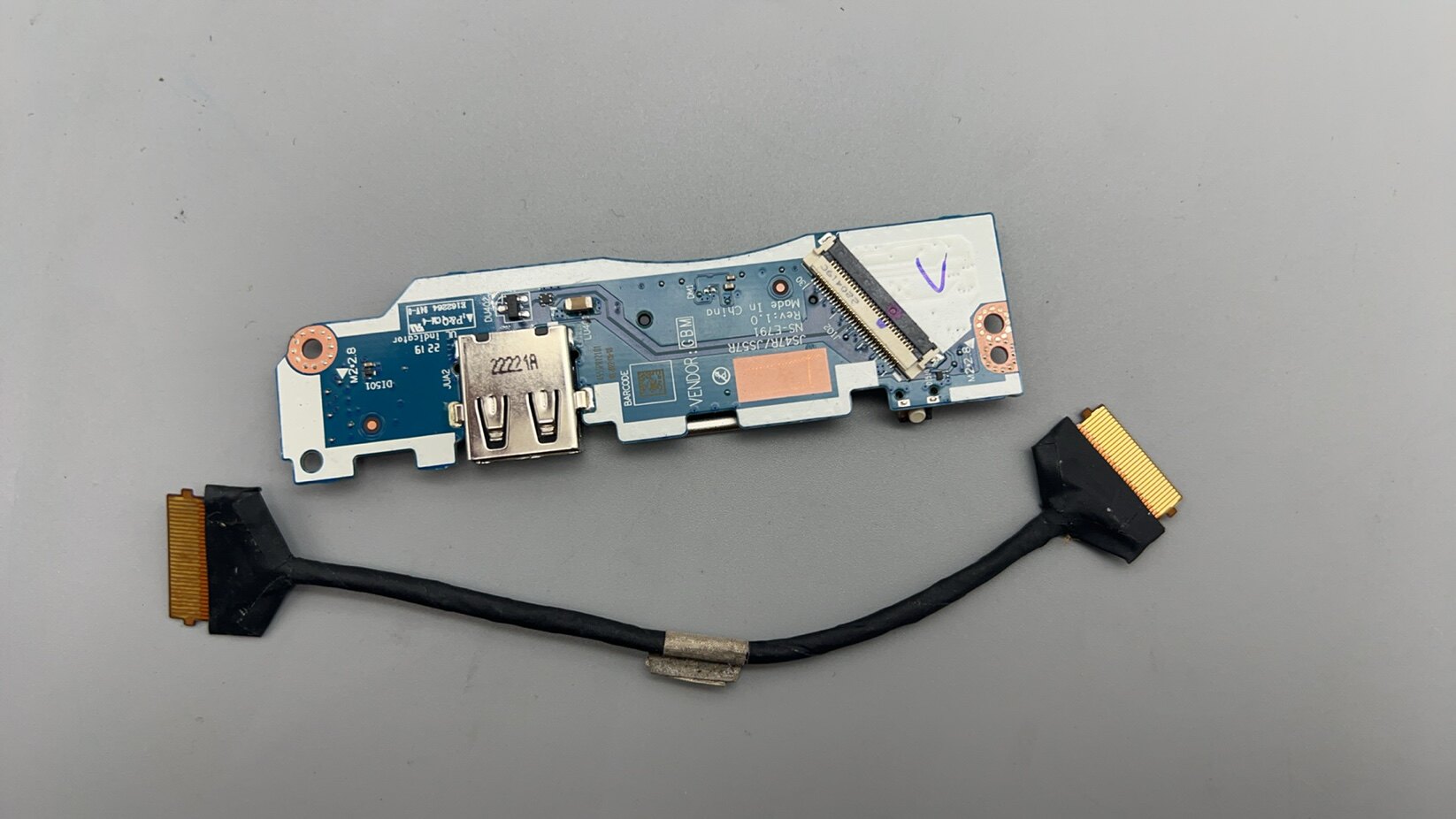 原装联想Ideapad 1 14IGL7 电源USB 开关小板 NS-E791 DC0200YA00