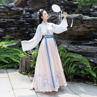 出租古装汉服女齐腰襦裙六米摆学生舞蹈运动会进场走秀服装租赁