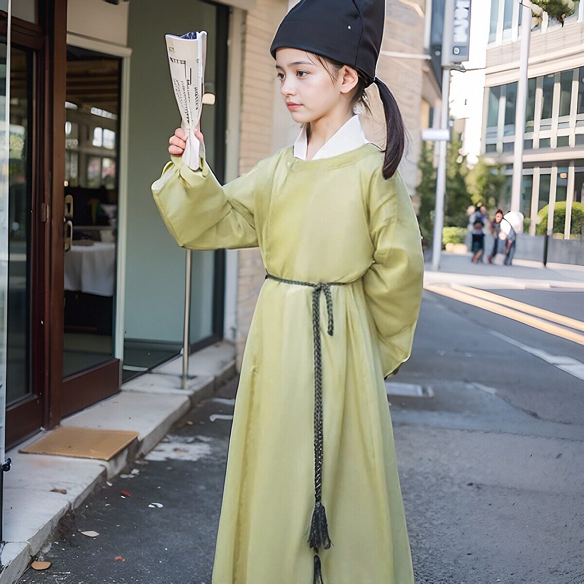 出租汉服男童春秋国学服宋制儿童古装帅气明制唐装李白六一演出服图片