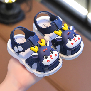 夏季 男女儿童防滑婴幼儿软底防滑凉鞋 3岁防尿包头宝宝学步鞋