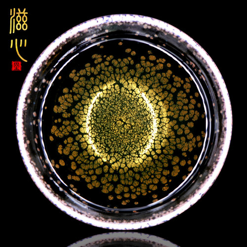 滋心堂 卓立旗建盏茶杯黑釉银斑天目盏传统鹧鸪斑油滴茶盏主人杯 - 封面