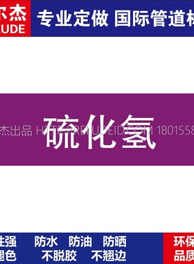 D1419  硫化氢  酸碱管道 M57C-管道防腐反光贴标识-SETON赛盾