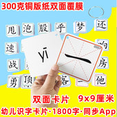 幼儿识字适用卡片1300升级1800字早教幼小衔接启蒙认同步App
