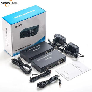 DVI 壹贝优HDMI VGA切换器KVM二进一出按键手动遥控器键盘自动遥