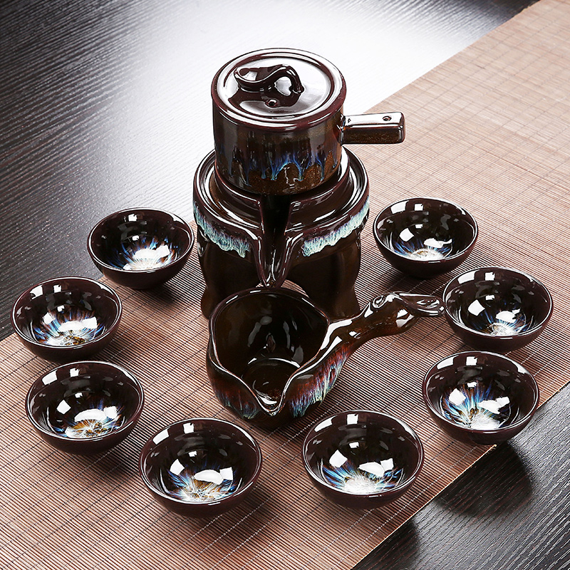 喝茶茶具套装家用办公紫砂陶瓷茶海玻璃泡茶壶盖碗茶杯子功夫茶具