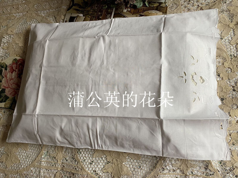 出口原单欧式田园美式乡村风格纯棉白色枕套/对售
