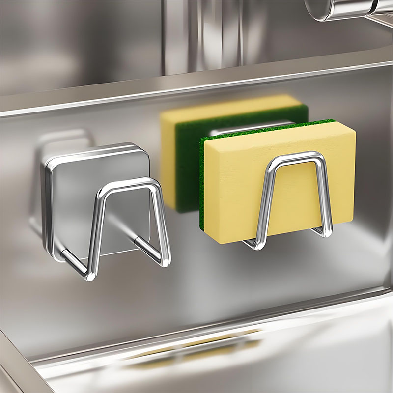 304不锈钢厨房水槽百洁布置物架