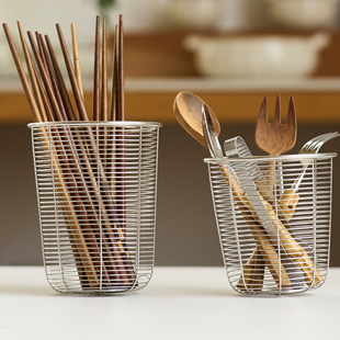 304不锈钢筷子筒收纳盒新款家用洗碗机沥水架防霉壁挂式筷子笼篓