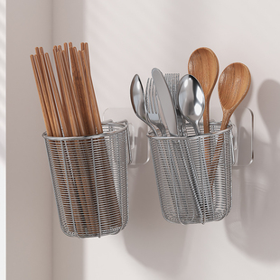 304不锈钢筷子筒收纳盒家用洗碗机新款壁挂式筷子笼篓防霉沥水架