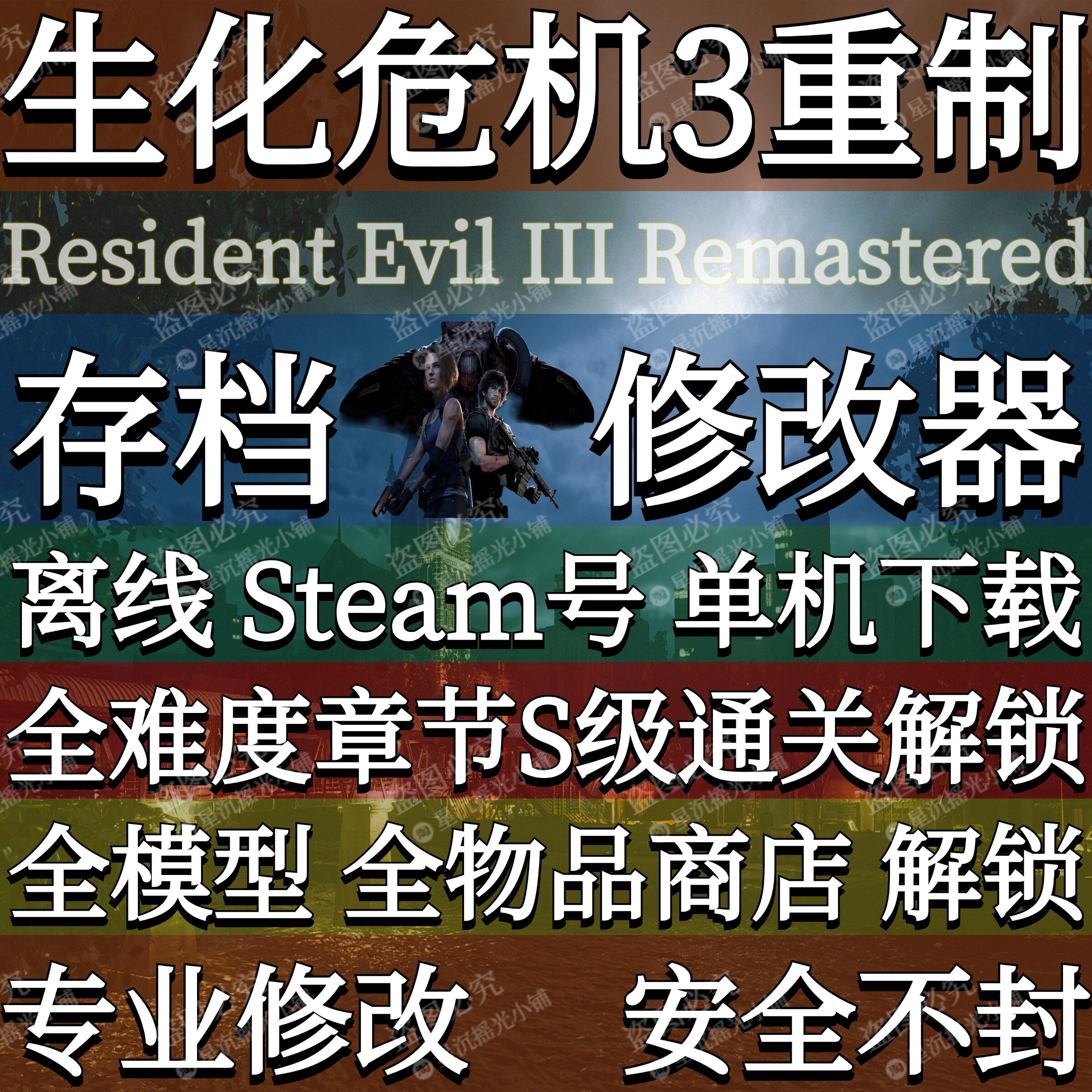 生化危机3重制版卡普空Re3r单机游戏存档修改器辅助离线Steam账号