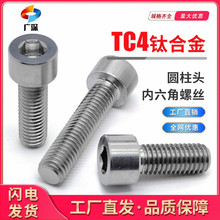 GB70.1钛合金螺丝TC4钛内六角螺钉圆柱头杯头螺栓M2M2.5M3M4M5M6