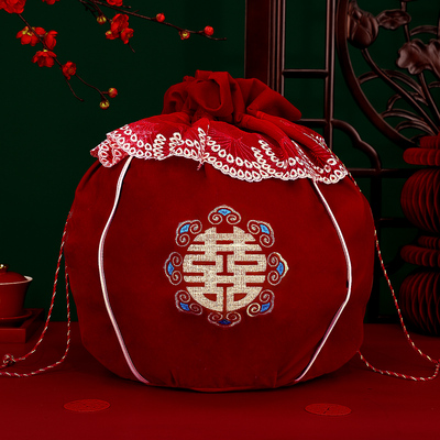 结婚喜盆包袱皮一对女方陪嫁用品