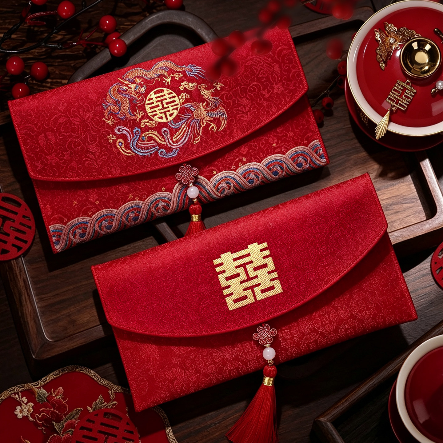 结婚专用改口布艺红包袋2026新款图片