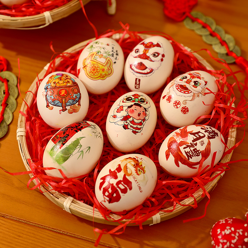 宝宝一周岁喜蛋贴纸鸡蛋纹身贴纸