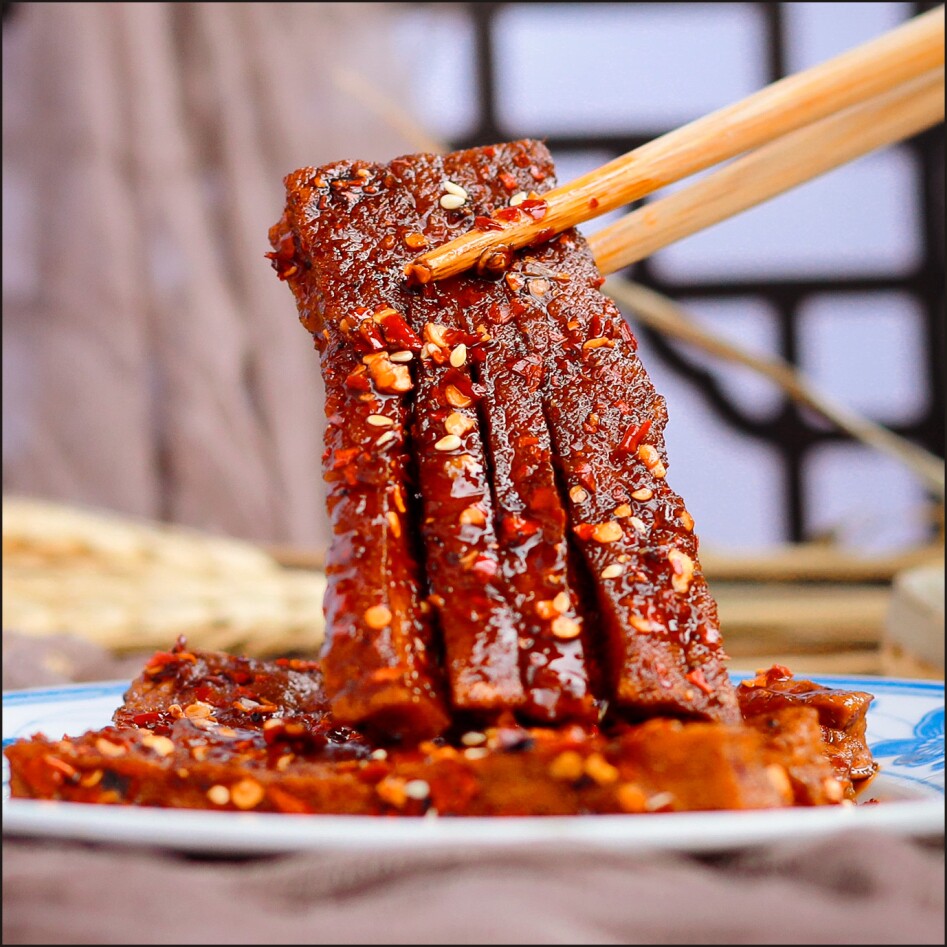 湖南特产冷水江新化特色麻辣兰花豆干白溪麻辣划条豆腐干独立包装