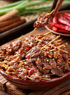 现做牙签牛肉湖南麻辣美食特产孕妇肉食卤味熟食真空即小吃零食