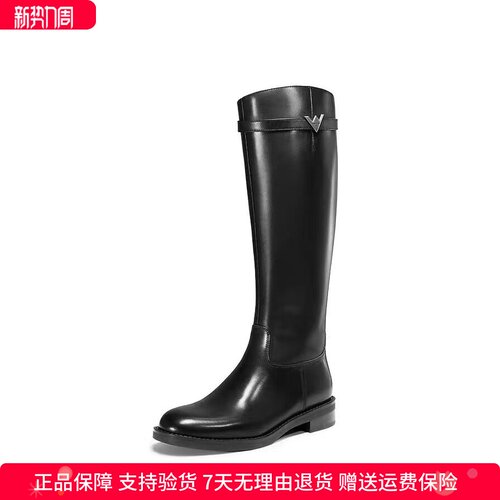商场同款2026冬款百搭英伦风舒适圆头长筒骑士靴女长靴子ENQ01DG6