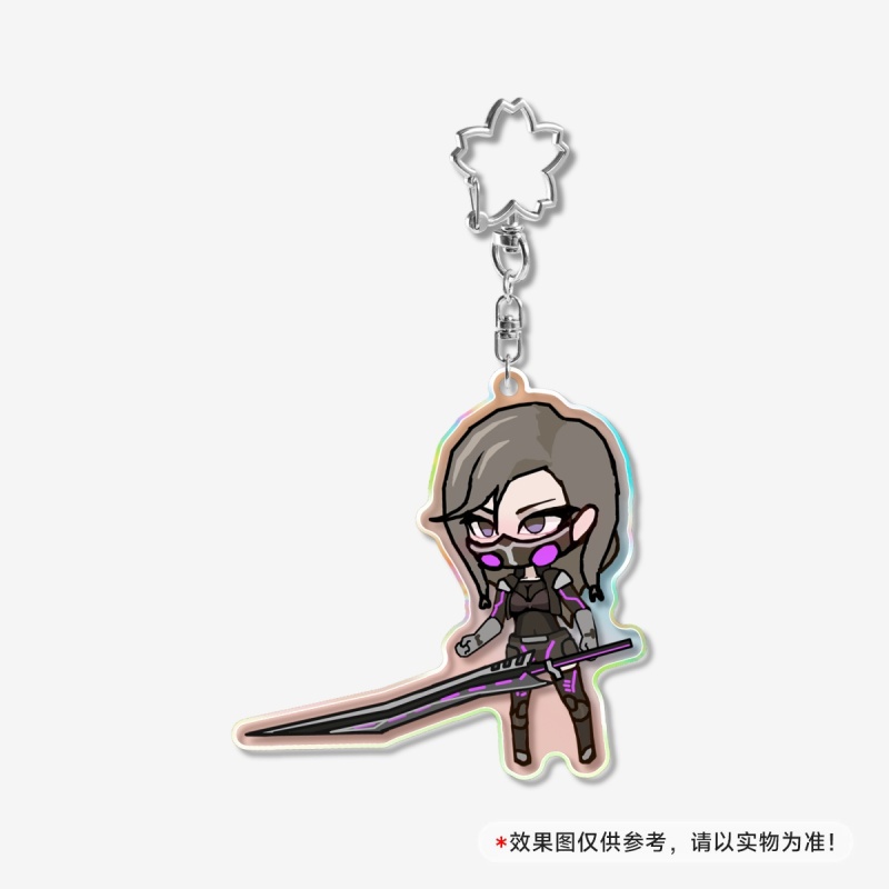 【新皇】幻灵猎姬7cm镭射钥匙扣樱花扣