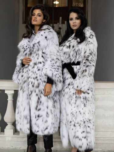 超长款山猫皮草外套限量版奢天然