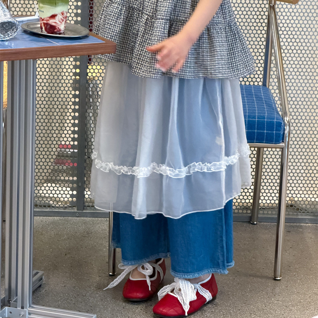 女童牛仔长裤2026夏季新款中大童毛边流苏牛仔阔腿裤慵懒百搭裤子