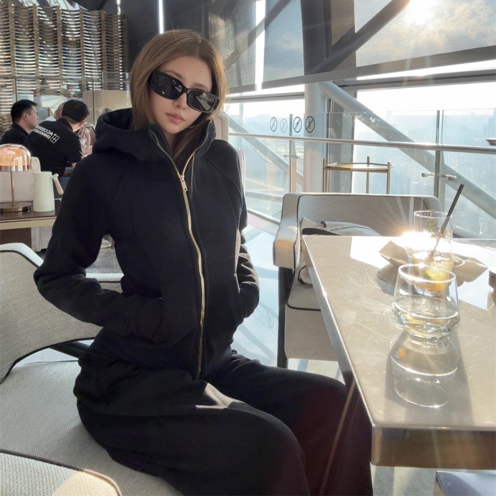 NINASTUDIO 【黑金scuba】lu*系 新色 连帽加绒卫衣