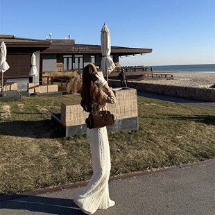 NINASTUDIO【软糯绞花裤】松紧腰围 宽松针织长裤