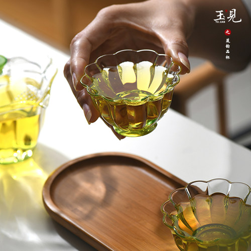 玉见高档耐热纯手工玻璃主人杯