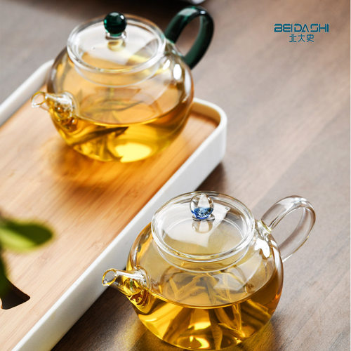 北大史耐高温一人用玻璃泡茶壶