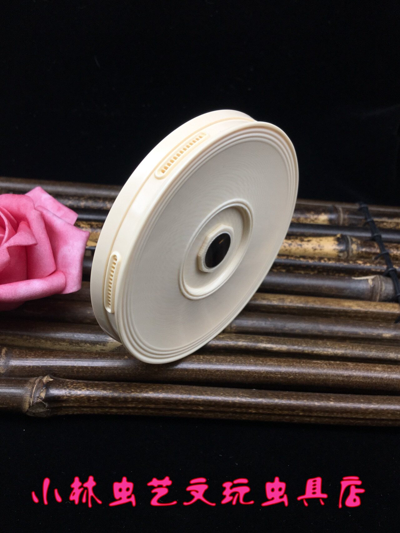 小林虫艺自产精品进口料仿牙黄蛉万体养大黄蛉金铃子虫具93*21mm